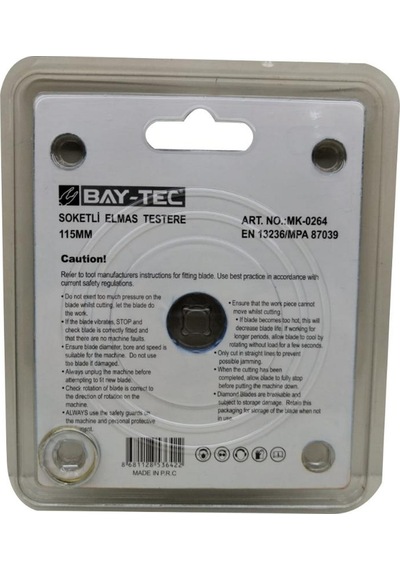 Bay-tec Mk0264 Soketli Elmas Testere Kesici Disk 115 Mm