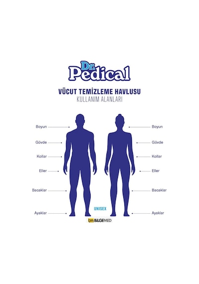 Dr.pedical Vücut Temizleme Havlusu 50'li 12 Paket