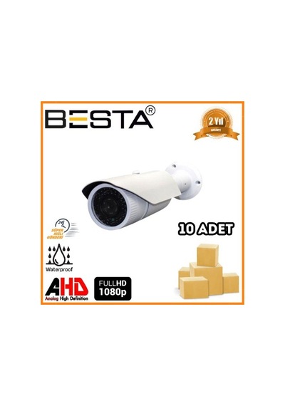 2 Mp 1080p 42 Led Bullet Ahd Güvenlik Kamerası 10 Adet Koli