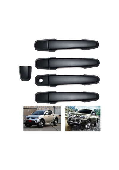 Ducki Mitsubishi L200 2006-2014 Kapı Kolları Siyah
