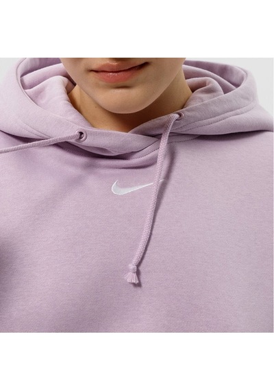 Nike Sportswear Collection Essentials Oversized Hoodie Büyük Beden Kapüşonlu Kadın Mor Sweatshirt Mor