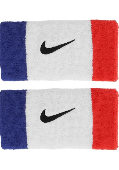 Nike Swoosh Double Wide Bileklik Mavi - Beyaz - Kırmızı