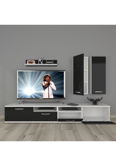 Decoraktiv Eko 5220d Mdf Tv Ünitesi Tv Sehpası Beyaz - Siyah