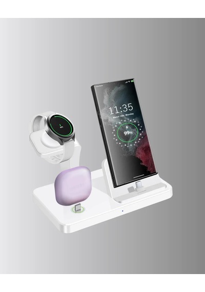 Kablosuz Şarj İstasyonu 4 Ü 1 Arada İphone Watch Ve Airpods Uyumlu Diğer 95060771