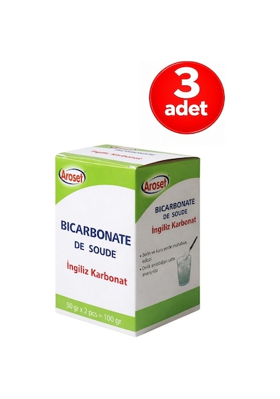 Aroset İngiliz Karbonatı 100gr 2adetx50gr 3paket İçilebilir