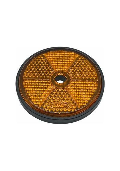 Yuvarlak Reflektör Delikli Sarı Çerçeveli 60 Mm