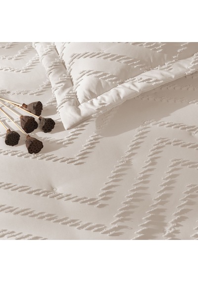 Linens Borneo Tek Kişilik Yatak Örtüsü Seti Taş Taş