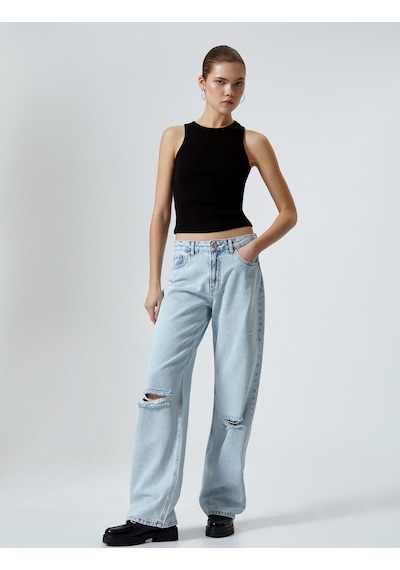 Koton Ribanalı Basic Atlet Pamuklu Slim Fit Siyah 4sal30006ık Siyah