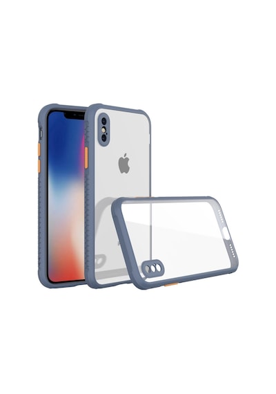 Apple  Uyumlu  iPhone Xs Max Kılıf Miami Şeffaf Silikon Gri,
