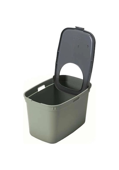 Moderna Top Cat Üstten Girişli Kapalı Kedi Tuvaleti 59cm Gri/açık Gri