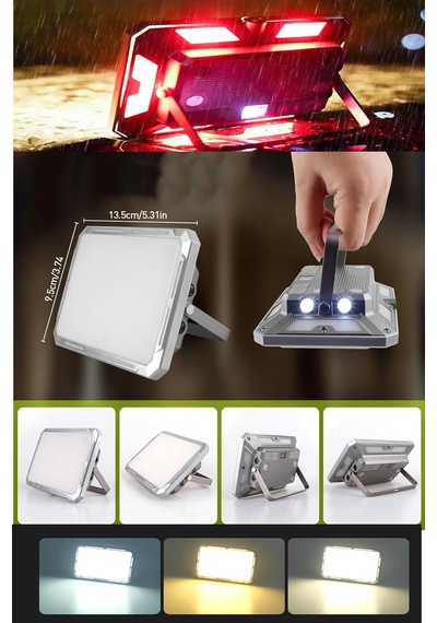 Kxk-686 Şarjlı 3 Renk Işıklı 50watt Mini Projektör 7 Mod