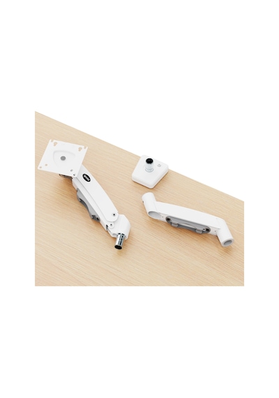 17-32 İnç Amortisörlü Monitör Kolu Tam Hareketli Vesa Uyumlu Masa Kelepçeli Monitör Standı 2-9 Kg - Beyaz