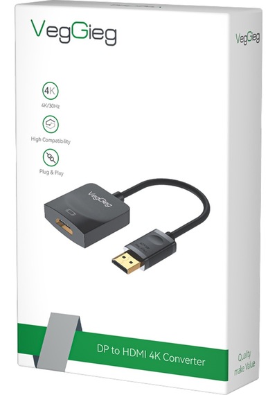 Veggieg 4k 30hz Displayport Dp To Hdmı Çevirici Dönüştürücü