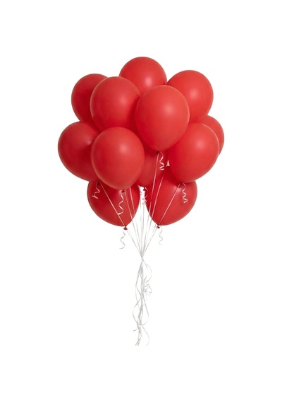 Pastel Balon 11 İnc 28 Cm Doğum Günü Parti Malzemeleri 10 Adet Kırmızı