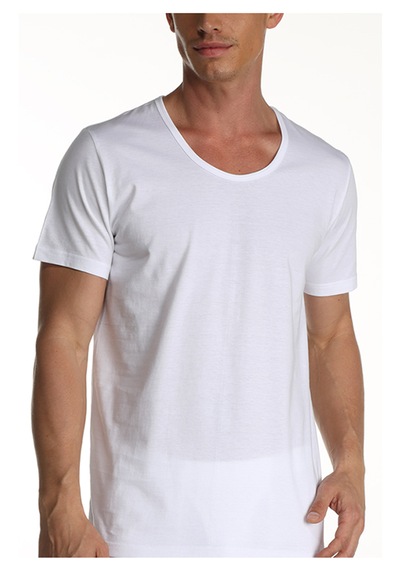 Çift Kaplan %100 Pamuk Erkek Süprem Bisiklet Yaka T-shirt 0953 3'lü Beyaz
