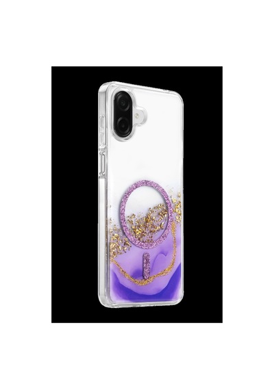 Onegif Samsung Galaxy Uyumlu A07 4g Lotus Simli Magsafe Kapak - Mor İtdark57018