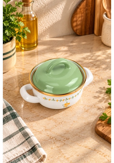 Bernardo Almera Emaye Mini Pot 12 Cm Siyah