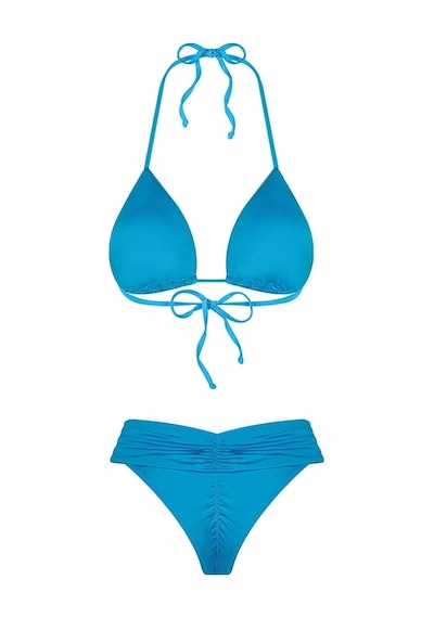 Bonesta Rory Drapeli Üçgen Mavi Bikini Takımı Mavi