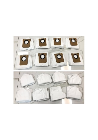 8 Adet Elektrikli Süpürge Torbası, Xiaomi X10+/x20+ İle Uyumlu, 2,5 L Büyük Kapasiteli Toz Torbası, Dreame L10s Ultra/l20 Ultra/l10 Ultra Robot Elektrikli Süpürge İçin, Toz Torbası Yedek Çanta