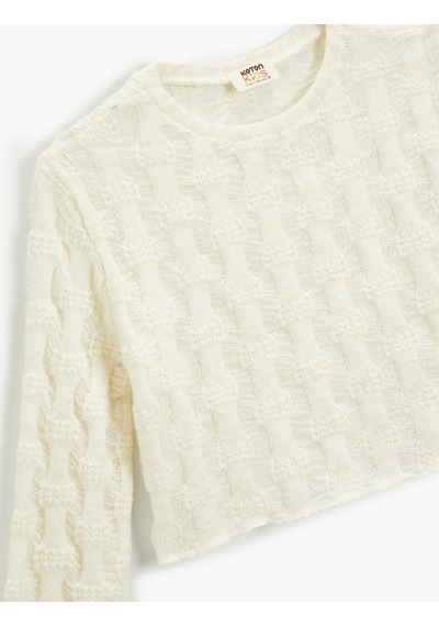 Koton Crop Sweatshirt Bisiklet Yaka Uzun Kollu Ekru 5wkg10103ak Ekru Koton Crop Sweatshirt Bisiklet Yaka Uzun Kollu Ekru 5wkg10103ak Ekru