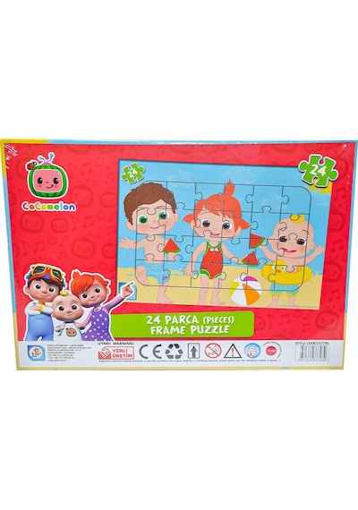 Utku Oyuncak Co7793 Cocomelon 24 Parça Frame Plaj Puzzle
