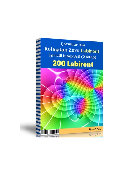 Çocuklar için Kolaydan Zora Spiralli Labirent Kitap Seti 2 Kitap