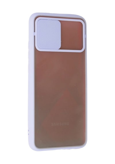 Samsung Galaxy A02s Kılıf Palm Buzlu Kamera Sürgülü Silikon - Lila