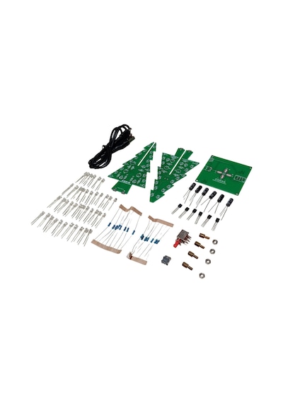 Dc 5v Yanıp Sönen Rgb Led 3d Noel Yılbaşı Çam Ağacı Kendin Yap Hobi Devresi Dıy Lehimleme Kiti Demonte Montesiz