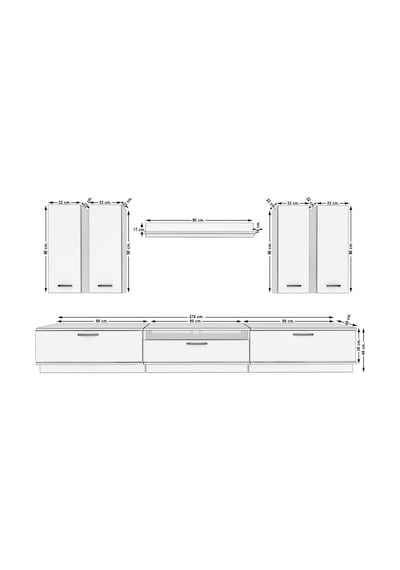 Decoraktiv Trendstyle 8d Slm Tv Ünitesi Tv Sehpası Ceviz - Siyah