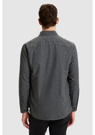 U.S. Polo Assn. Erkek Siyahslim Fit Uzun Kollu Basic Gömlek 50332397-vr046 Siyah