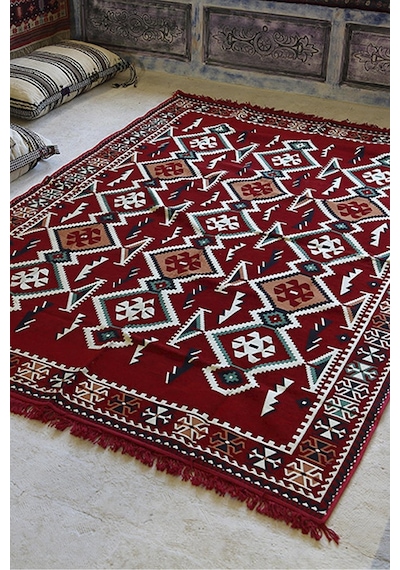 Turkıshrug Kıngdom Şark Köşesi Halısı Modelleri Otantik Kilim Anadolu Kırmızı