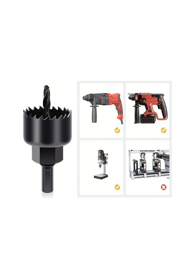 1in1 Buat Açma Panç Seti Metal - Ahşap - Pvc - Alçıpan - Pls. 19-22-29-32-38-44-51-64mm Bx40