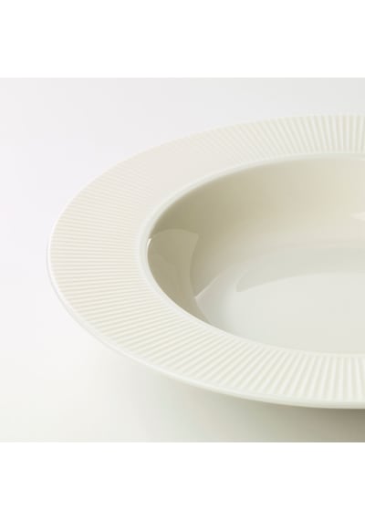 4 Adet Ofantlıgt Derin Servis Tabağı Meridyendukkan Beyaz 24 Cm Feldispat Porselen