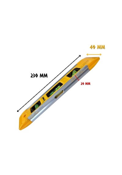 Sgs Mıknatıslı Mini Su Terazisi Alüminyum 23 Cm.