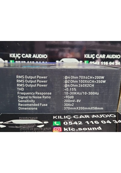 For x Xae 4000.5 5 Kanal Oto Amfi