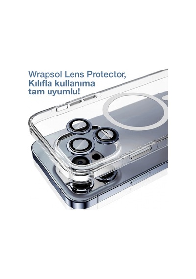 Apple Uyumlu iPhone 15 Pro Kamera Lens Koruyucu Mavi Titanyum Kolay Uygulama Aparatlı