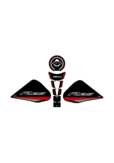 GP Kompozit  Yamaha R25 2015-2018 Uyumlu Tank Pad Seti Kırmızı