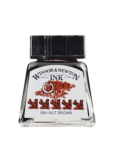 Winsor & Newton Çini Mürekkebi 14Ml - Nut Brown