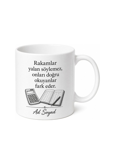 Dünya Muhasebe Günü Hesapları Kuruşu Kuruşuna Tutanlara Kupa Bardak Hediye Beyaz / Çok Renkli