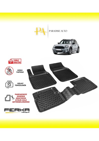 Mini Cooper Countryman R60 2010-2017 Uyarlanabilir Havuzlu Paspas