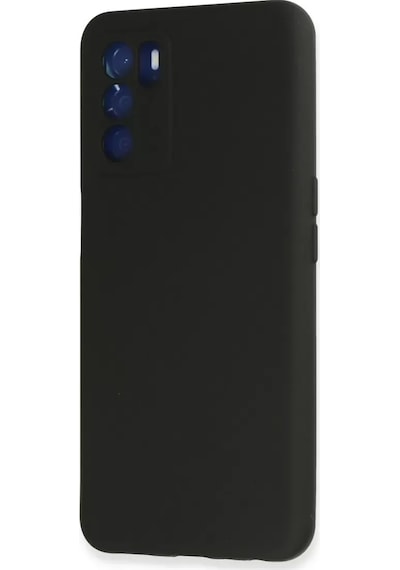 Oppo A16 Kılıf Nano İçi Kadife Silikon - Siyah Standart