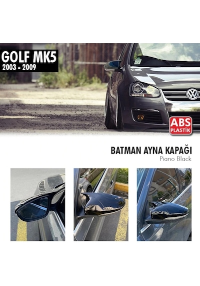Vw Golf Mk5 Yarasa Ayna Kapağı - Piano Black Golf 5 Batman Ayna