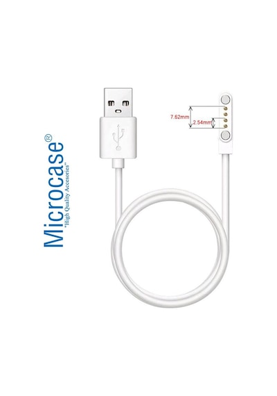 Microcase 4 Pin 7.62Mm Konnektör Akıllı Saat Manyetik Şarj Al2750