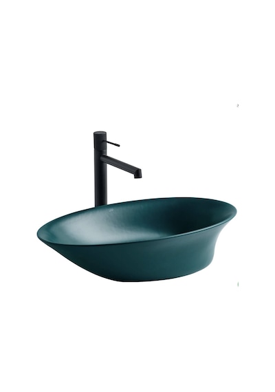 Lena - Tezgah Üstü Porselen Lavabo Yeşil Outlet - Eh-4610my- Diğer