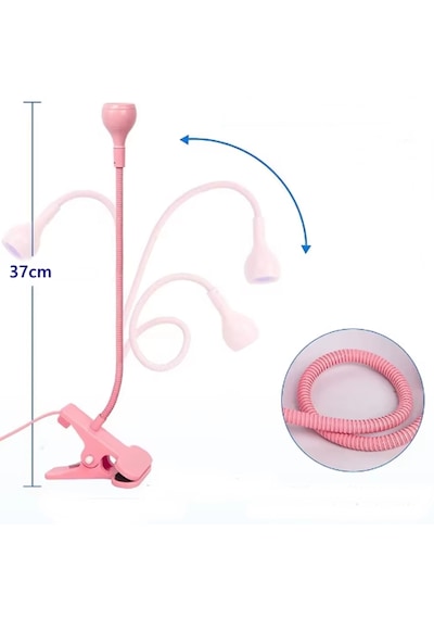 Uv Led Tırnak Kurutucu Ultraviyole Esnek Klipsli Masa Lambası Pmb