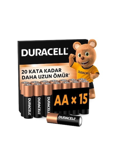 Duracell Basıc Aa Alkalin Kalem Pil 15'li Paket 1,5v