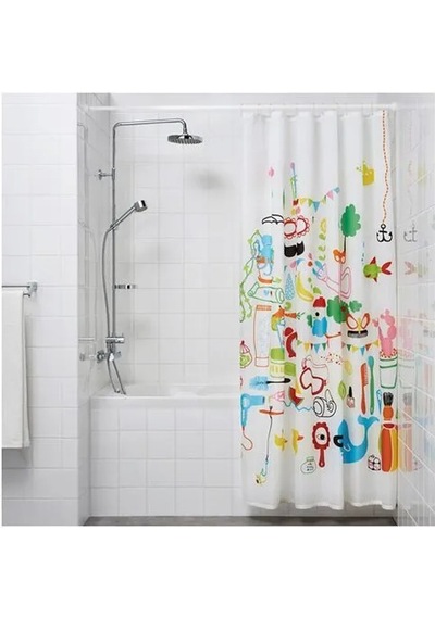 Sumuhome Botaren Duş Perdesi Çubuğu Beyaz 120x200 Cm Beyaz