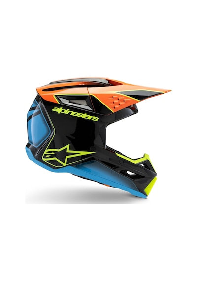 Alpinestars Sm3 Youth Fray Off-Road Çocuk Genç Motosiklet Kaskı Siyah Mavi Oranj