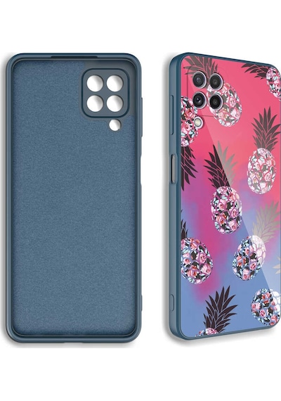 Galaxy Uyumlu M32 Kılıf Kamera Korumalı Desenli Sert Silikon Tchs Epoksi Kapak - No4 NO4