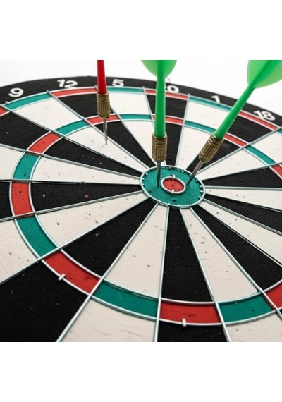 15 İnç Ahşap Dart Tahtası 4 Metal Uçlu Dart Oku Ve Askı Aparatı